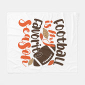 Football is mijn favoriete seizoen fleece deken (Voorkant (Horizontaal))