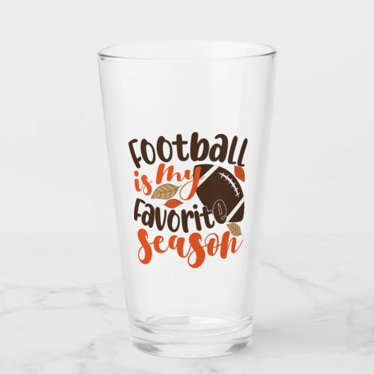 Football is mijn favoriete seizoen glas (Voorkant)