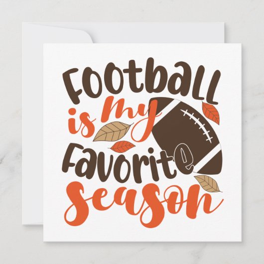 Football is mijn favoriete seizoen kaart (Voorkant)
