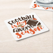 Football is mijn favoriete seizoen kartonnen onderzetters (Schuin)