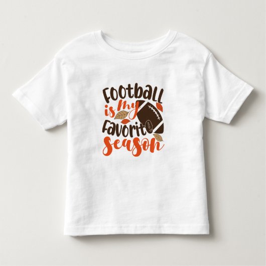 Football is mijn favoriete seizoen kinder shirts (Voorkant)