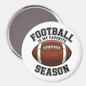 Football is mijn favoriete seizoen magneet (Voorkant / Achterkant)