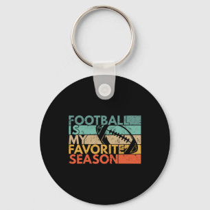 Football is mijn favoriete Seizoen Retrovoetje Sleutelhanger