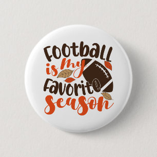 Football is mijn favoriete seizoen ronde button 5,7 cm