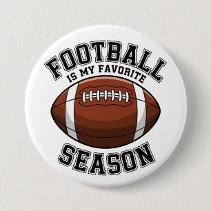 Football is mijn favoriete seizoen ronde button 7,6 cm