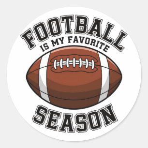 Football is mijn favoriete seizoen ronde sticker