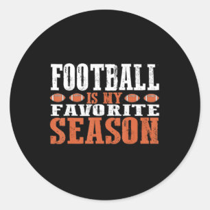 Football is mijn favoriete seizoen ronde sticker