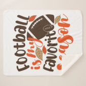 Football is mijn favoriete seizoen sherpa deken (Voorkant (horizontaal))