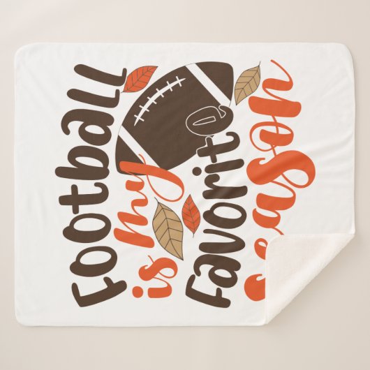 Football is mijn favoriete seizoen sherpa deken (Voorkant (horizontaal))