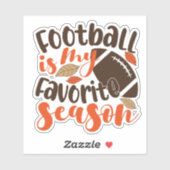 Football is mijn favoriete seizoen sticker (Vel)