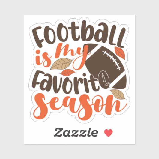 Football is mijn favoriete seizoen sticker (Vel)