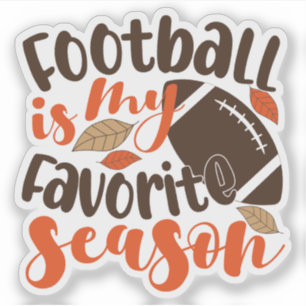 Football is mijn favoriete seizoen sticker
