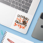 Football is mijn favoriete seizoen sticker (Laptop met iPhone)