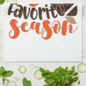 Football is mijn favoriete seizoen theedoek (Gevouwen)