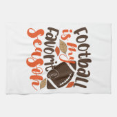 Football is mijn favoriete seizoen theedoek (Horizontaal)