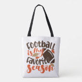 Football is mijn favoriete seizoen tote bag (Achterkant)