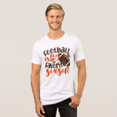 Football is mijn favoriete seizoen Tri-Blend shirt (Voorkant volledig)