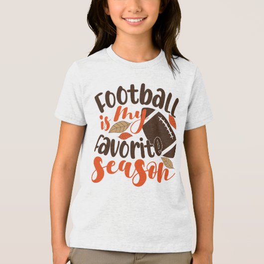 Football is mijn favoriete seizoen Tri-Blend shirt (Voorkant)