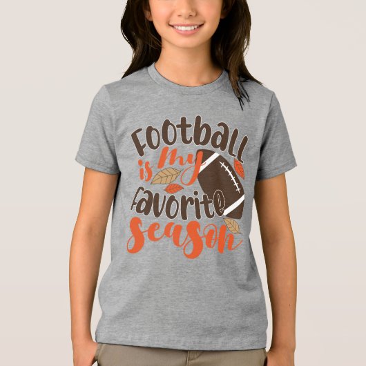 Football is mijn favoriete seizoen Tri-Blend shirt (Voorkant)