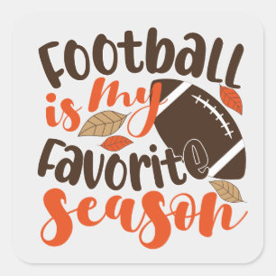 Football is mijn favoriete seizoen vierkante sticker