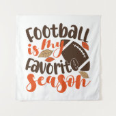 Football is mijn favoriete seizoen wandkleed (Voorkant)