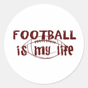 Football is mijn leven ronde sticker
