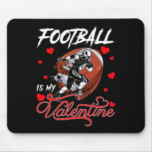 Football is mijn Valentijn Football Ball Heart Val Muismat