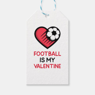 Football is mijn Valentijn - voetbalhart Cadeaulabel