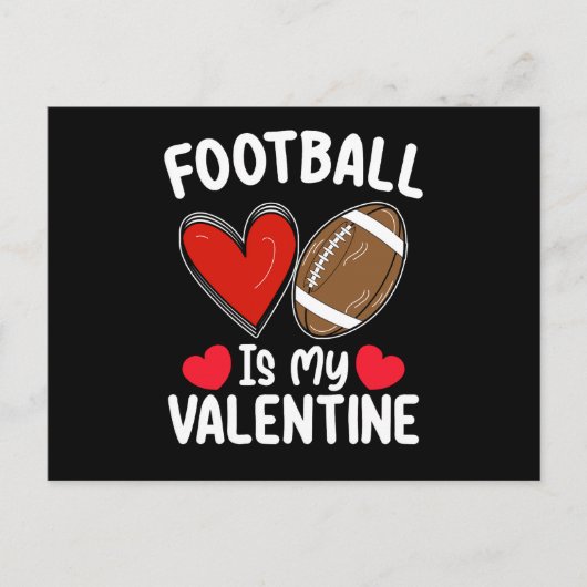 Football is mijn Valentijnsdag Sport Briefkaart (Voorkant)