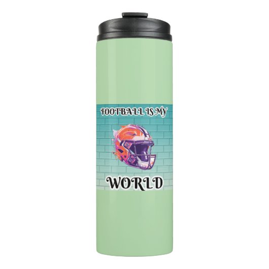 Football is mijn wereld thermosbeker (Voorkant)
