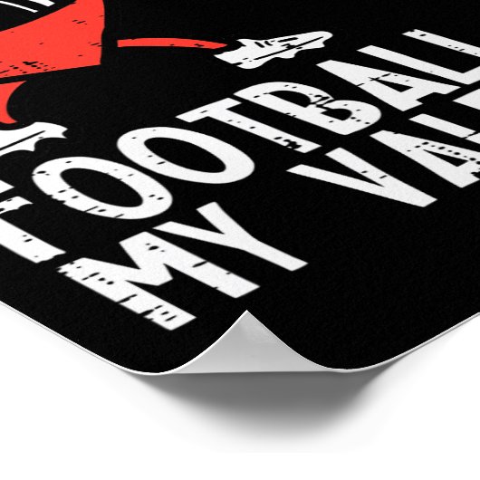 Football Is My Valentijn Heart Dab Boys Kinder Man Poster (Hoek)