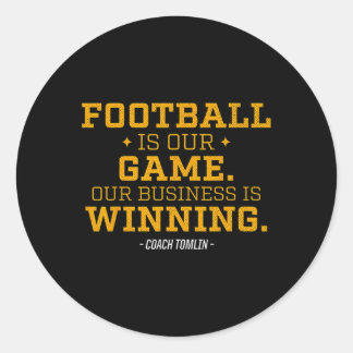 Football is ons spel, ons bedrijf wint ronde sticker