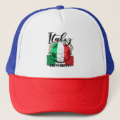 Football Italië Vlag,  Italië Vlag Trucker Pet (Voorkant)