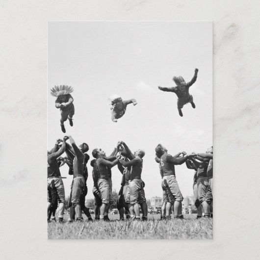 Football, jaren dertig briefkaart (Voorkant)