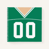 Football Jersey - Aangepaste naam en nummer Notitieboek (Voorkant)