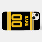 Football Jersey Black Gold Case-Mate iPhone Case (Achterkant (horizontaal))