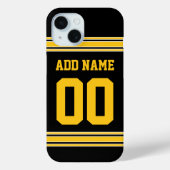 Football Jersey - Black Gold Sporty Stripes Case-Mate iPhone Case (Achterkant)