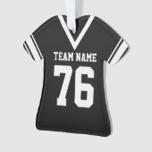 Football Jersey Black Uniform met foto Ornament (voorkant)