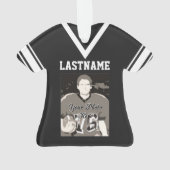 Football Jersey Black Uniform met foto Ornament (achterkant)