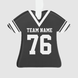 Football Jersey Black Uniform met foto Ornament