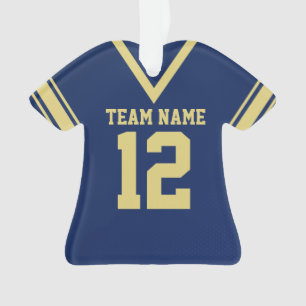 Football Jersey Blauw Goud Uniform Ornament