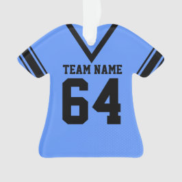 Football Jersey blauw zwart uniform Ornament
