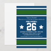 Football Jersey Blue|Uitnodigingen van de Groene P Kaart (Voorkant / Achterkant)