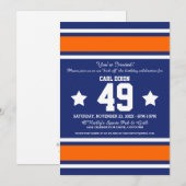 Football Jersey Blue|Uitnodigingen van de Oranje P Kaart (Voorkant / Achterkant)