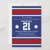 Football Jersey Blue|Uitnodigingen van de Rode Par Kaart (Voorkant)