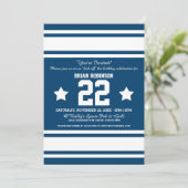 Football Jersey Blue|Uitnodigingen van de Witte Pa Kaart (Staand voorkant)