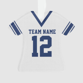 Football Jersey Blue White Uniform Ornament