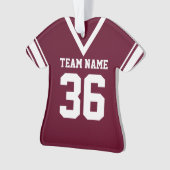 Football Jersey Bourgogne uniform met foto Ornament (voorkant)