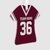 Football Jersey Bourgogne uniform met foto Ornament (voorkant)