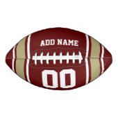 Football Jersey Burgundy|Gold Personalized (Voorkant)